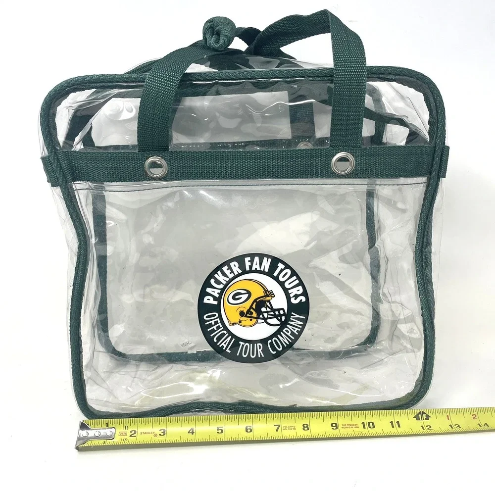 NFL Green Bay Packers Clear Zipper Messenger‎ Bag Stadium Approved